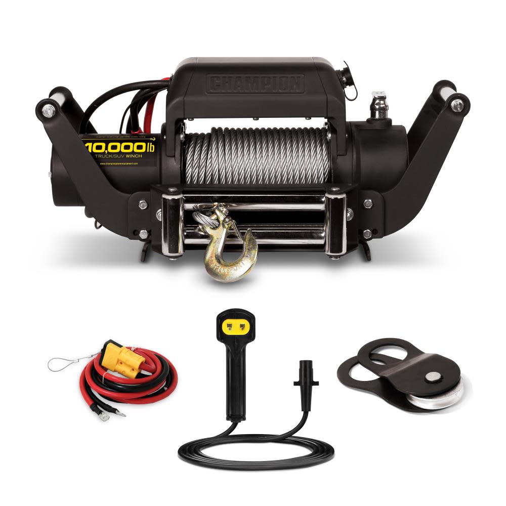 Champion Power Equipment 10000-Lb Truck/SUV Winch Kit with Speed Mount and Remote Control - Ascmtools