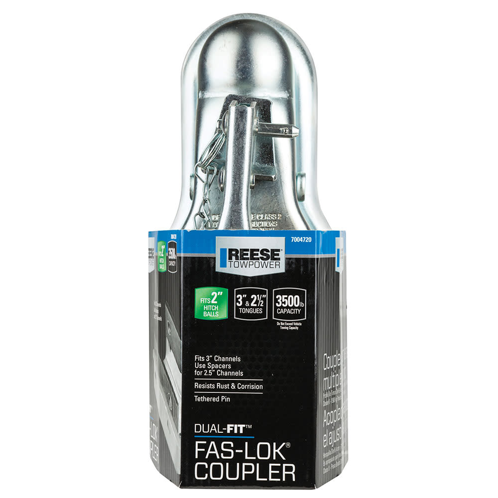 Reese Dual Fit Fas Lok 2″ 3500 lbs Class II Straight Coupler - Ascmtools