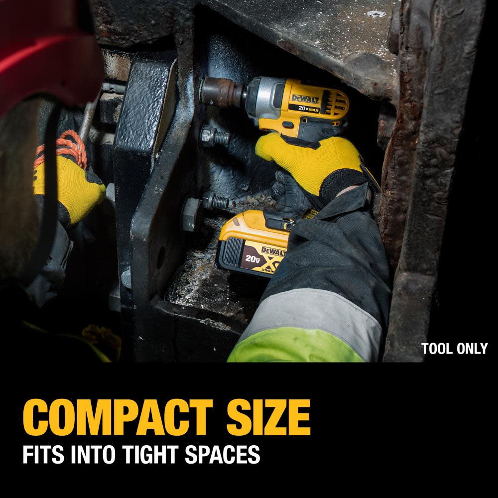 DEWALT 20 V MAX Lithium Ion 1/2 In. Impact Wrench with Detent Pin (Tool Only) - Ascmtools