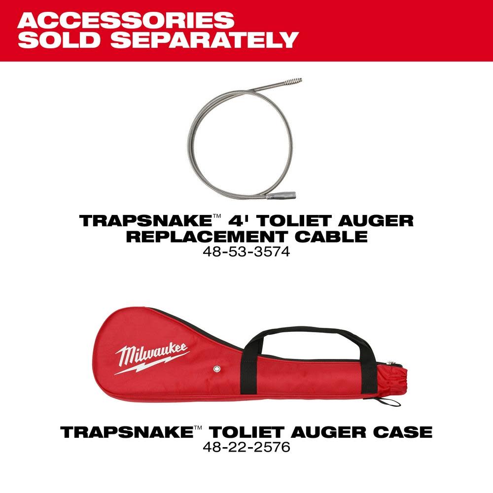 Milwaukee TRAPSNAKE 4′ Urinal Auger Bare Tool - Ascmtools