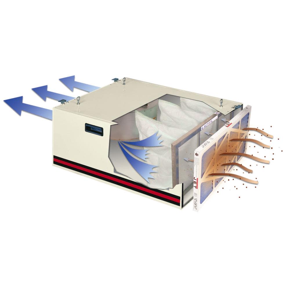 JET 1000 CFM Air Filtration System 3-Speed with Remote Control - Ascmtools