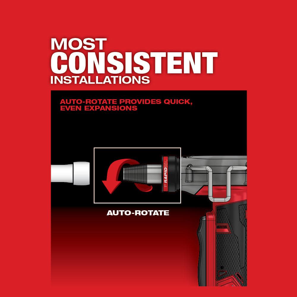 Milwaukee M12 FUEL ProPEX Expander Kit with 1/2″-1″ RAPID SEAL ProPEX Expander Heads - Ascmtools