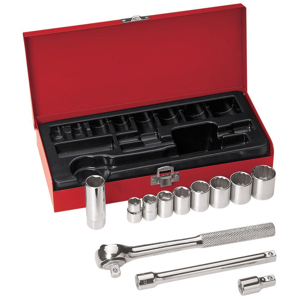 Klein Tools 3/8″ Drive Socket Wrench Set 12 Pc - Ascmtools