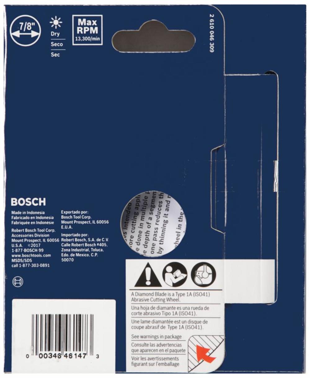 Bosch 4 1/2″ Segmented Rim V Groove Diamond Blade for Universal Rough Cuts - Ascmtools