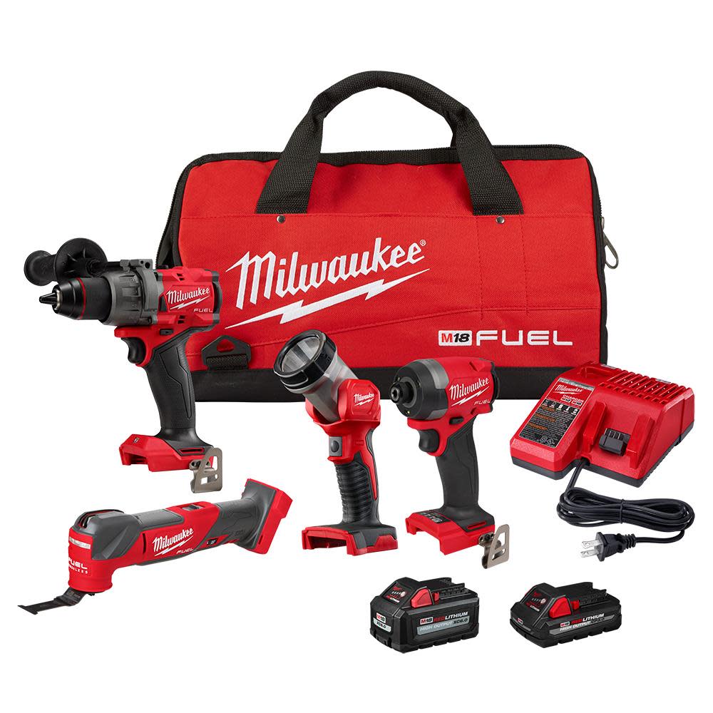 Milwaukee M18 FUEL 4 Tool Combo Kit - Ascmtools