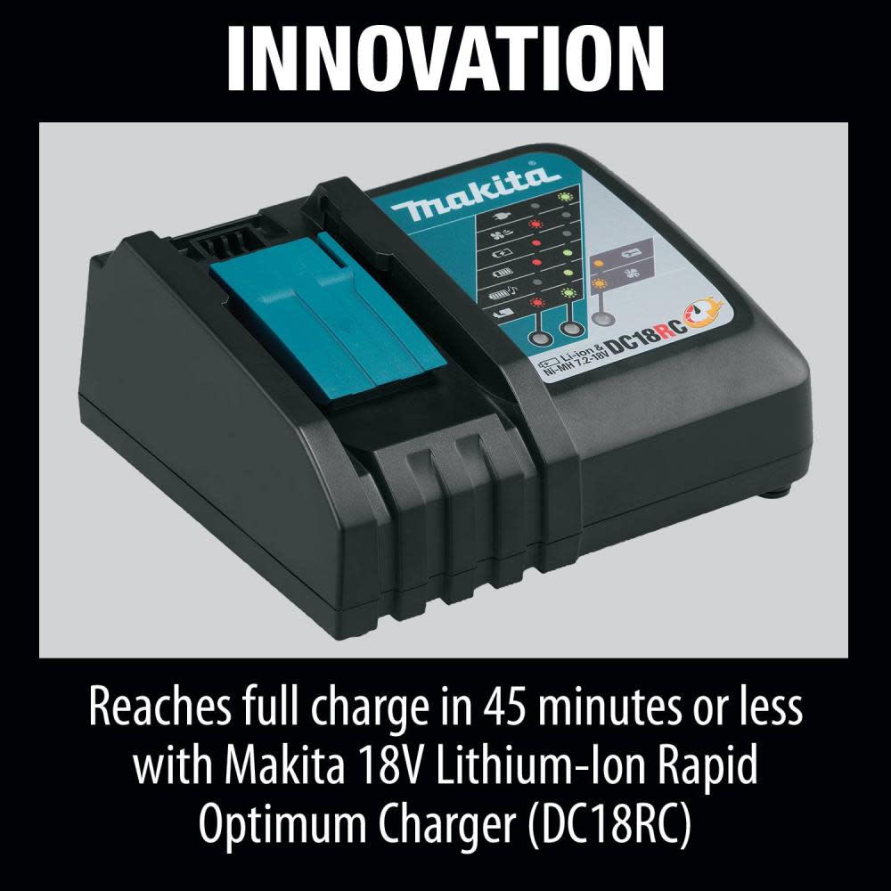 Makita 18V LXT Lithium-Ion Battery and Rapid Optimum Charger Starter Pack (5.0Ah) - Ascmtools