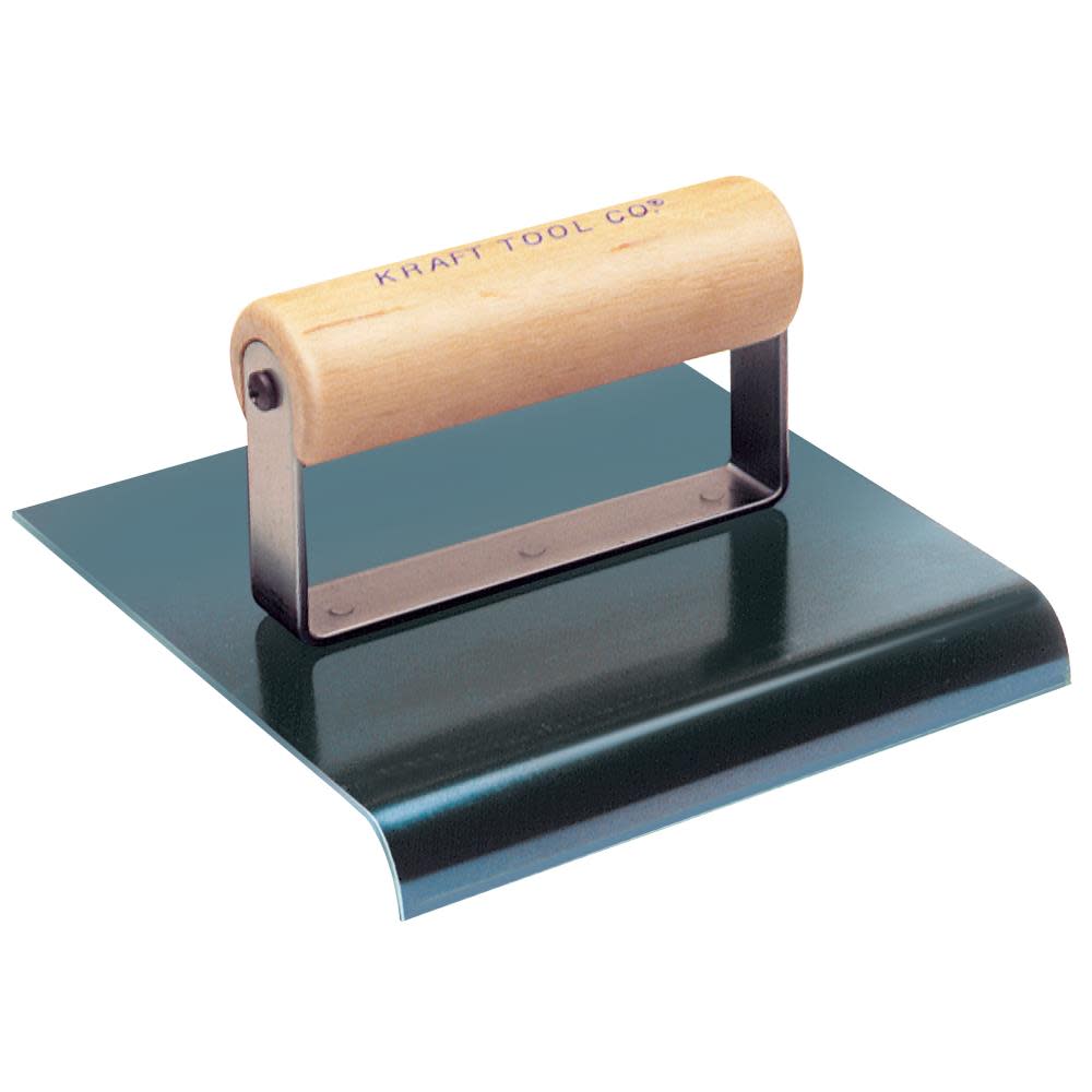Kraft Tool Co 6 In. x 6 In. 3/8 In. R Blue Steel Edger with Wood Handle - Ascmtools