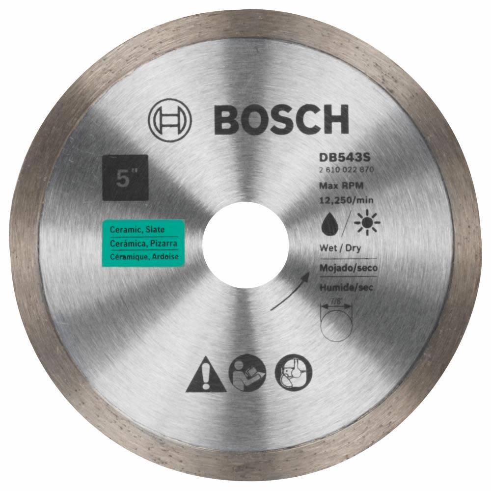 Bosch 5″ Standard Continuous Rim Diamond Blade for Clean Cuts - Ascmtools