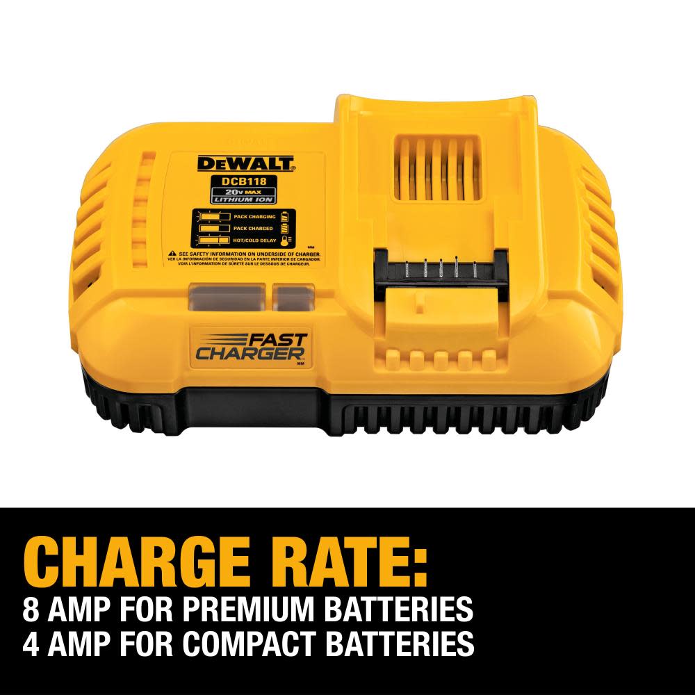 DEWALT FLEXVOLT 20V MAX* Fan Cooled Fast Charger - Ascmtools