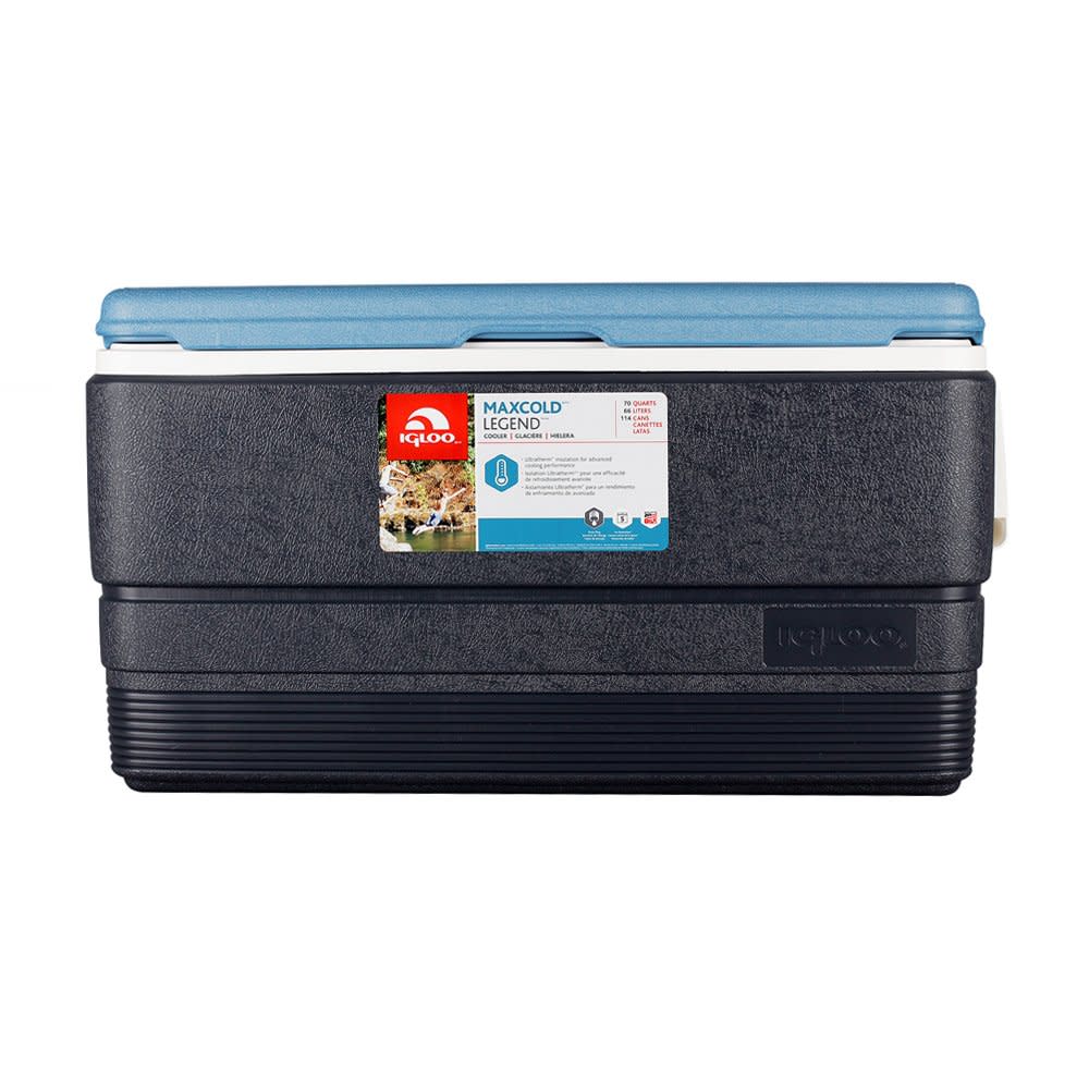 Igloo Maxcold 70 Hard Cooler Jet Carbon/Ice Blue 70qt - Ascmtools