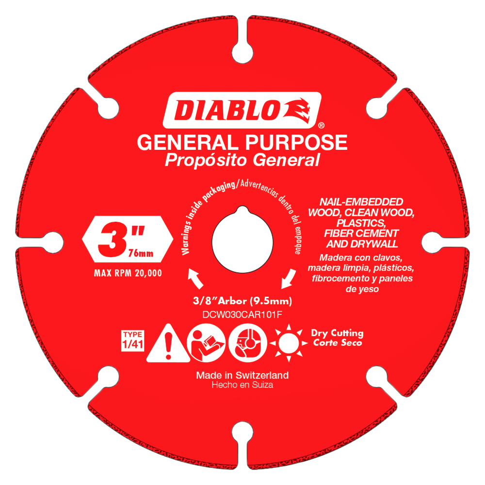 Diablo Tools 3″ Carbide Grit Cut Off Wheel for Multi Materials - Ascmtools
