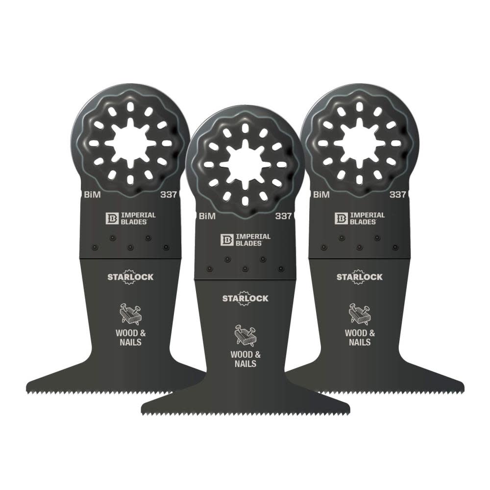 Imperial Blades IBSL337-3 Starlock 2-1/2″ Standard Wood & Nails Blade 3PC - Ascmtools