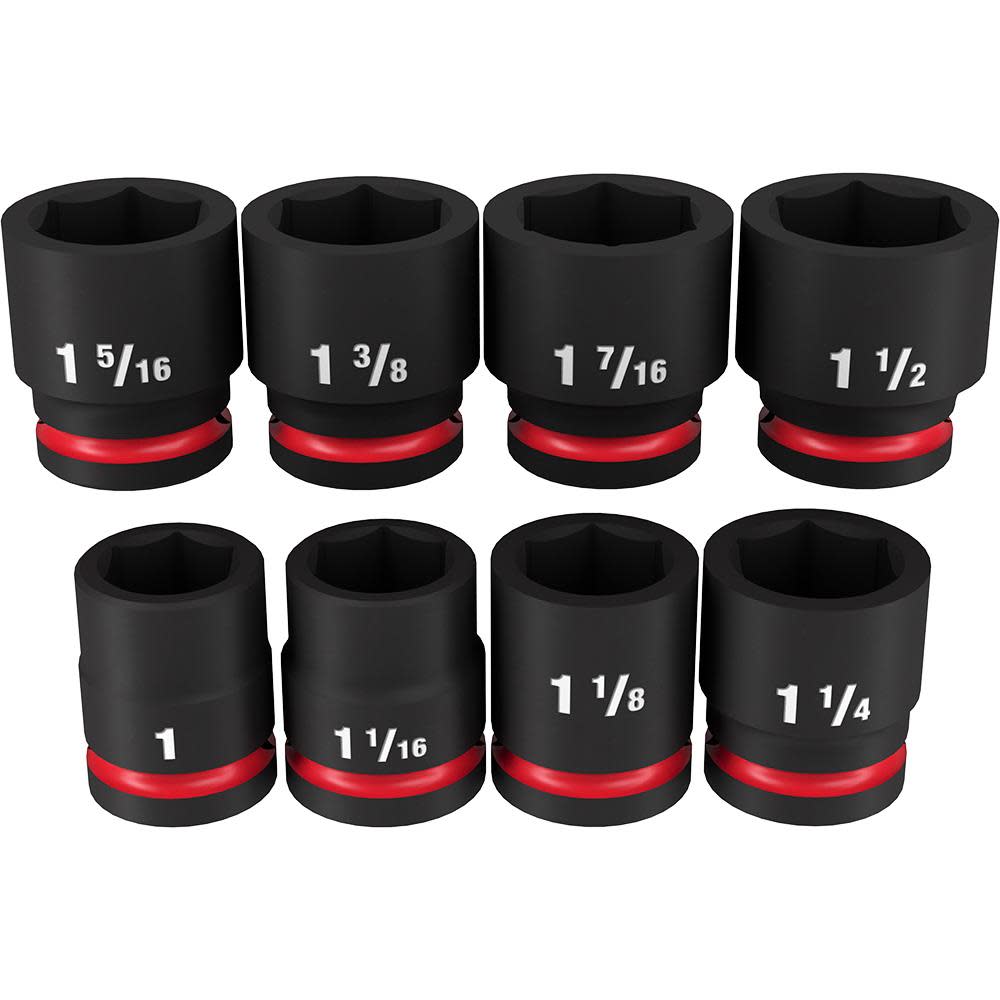 Milwaukee Impact Socket 3/4″ Drive SAE Standard 6 Point 8pc - Ascmtools