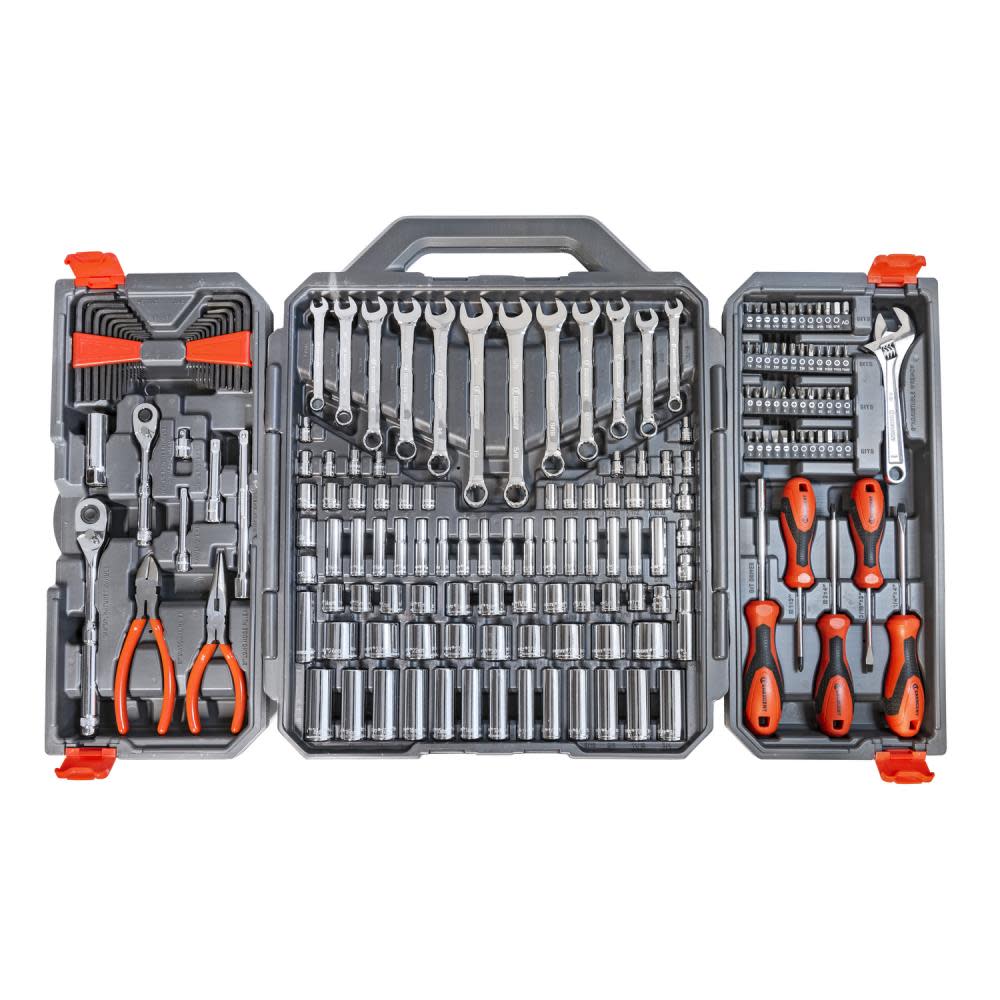 Crescent 180 Piece 1/4″ and 3/8″ Drive 6 Point SAE/Metric Professional Tool Set - Ascmtools