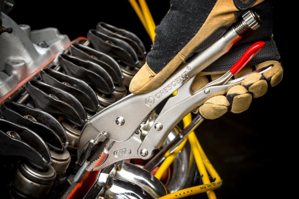 Crescent Curved Jaw Locking Pliers with Cutter - Ascmtools