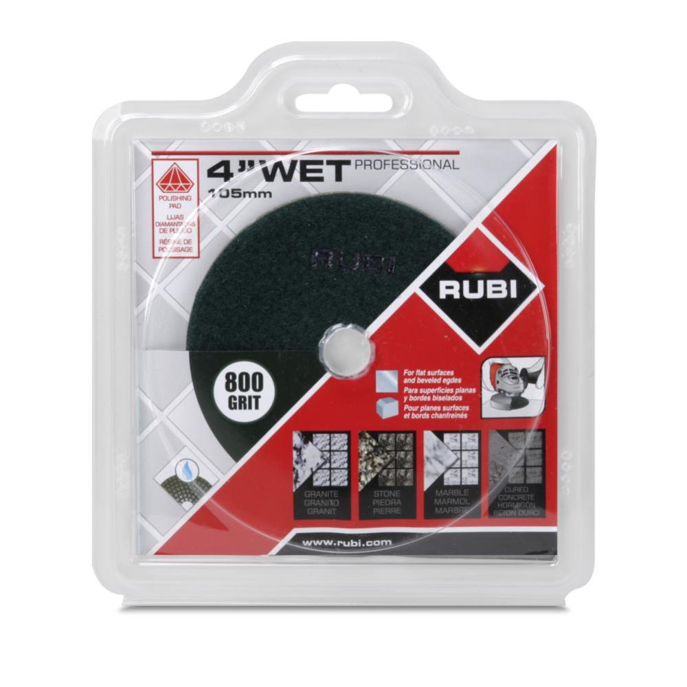 Rubi Tools Resin Wet Polishing Pad 800 Grit 4 In. - Ascmtools