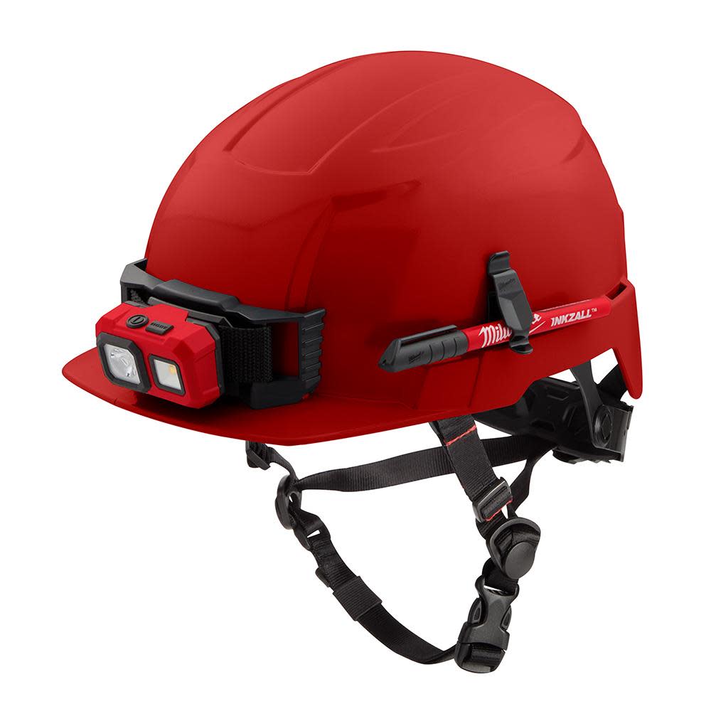 Milwaukee Red Front Brim Helmet with BOLT Class E - Ascmtools