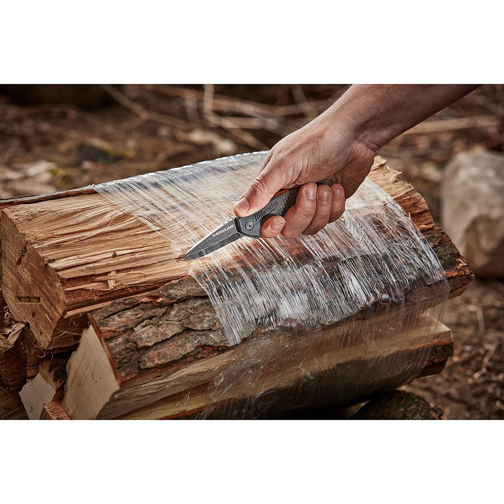 Milwaukee 2.5 in. HARDLINE Smooth Drop Point Blade Pocket Knife - Ascmtools