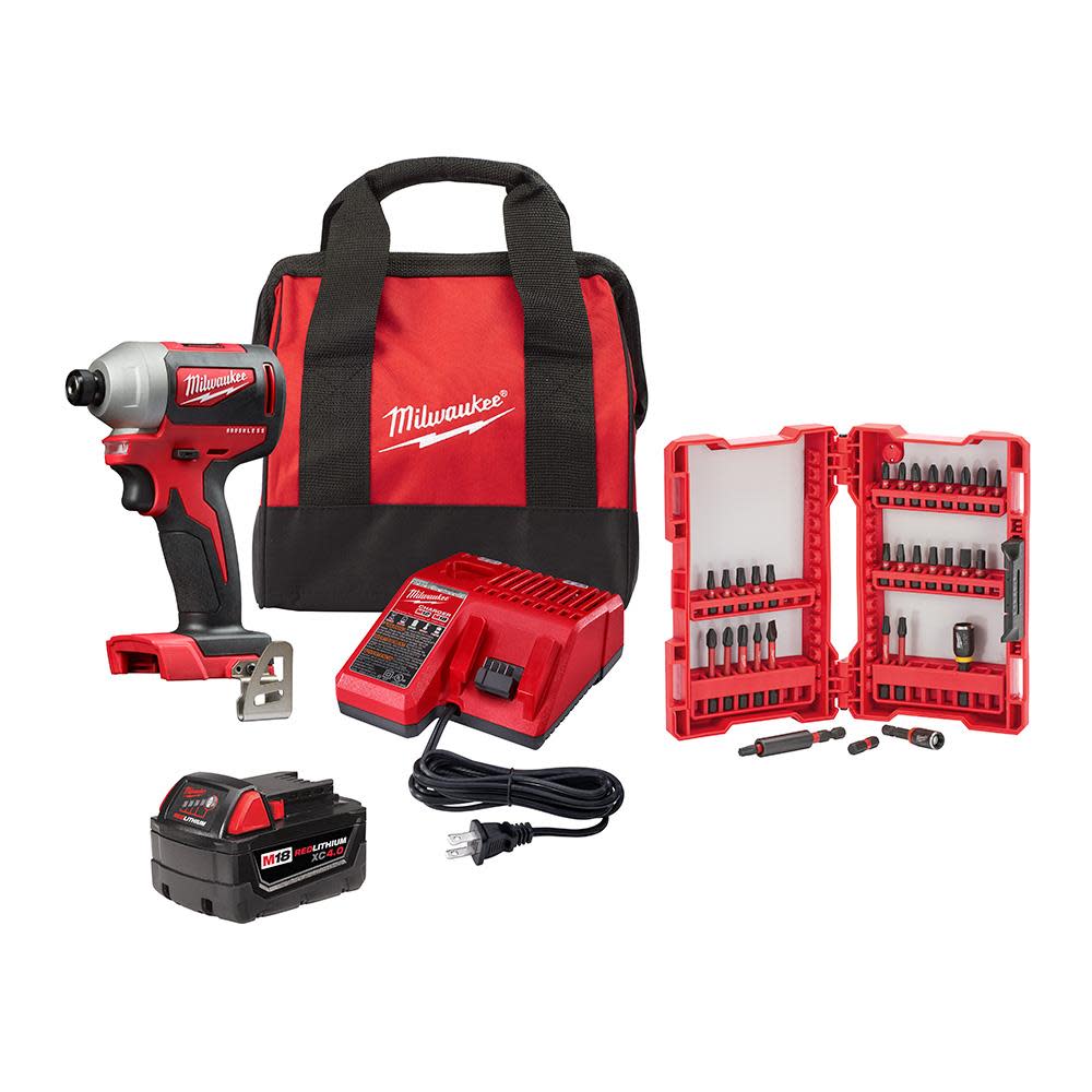 Milwaukee M18 1/4″ Hex Impact Driver Brushless Kit with XC - Ascmtools