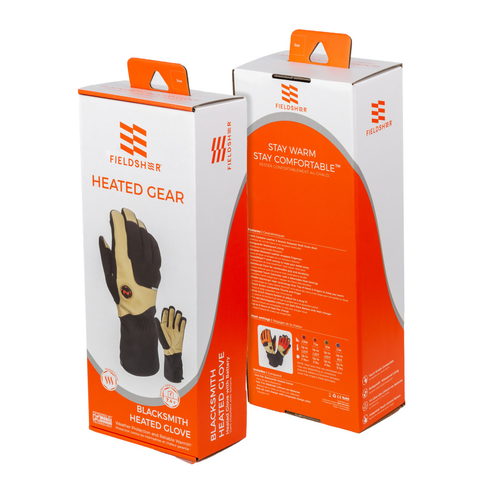 Mobile Warming Blacksmith Heated Work Gloves Unisex 7.4 Volt Light Tan 3X - Ascmtools