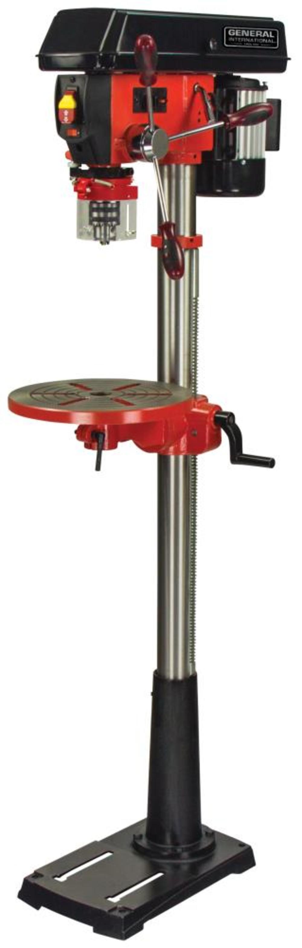 General International 13″ to 16 Speed 5 A Floor Mount Drill Press with Laser & LED Light - Ascmtools