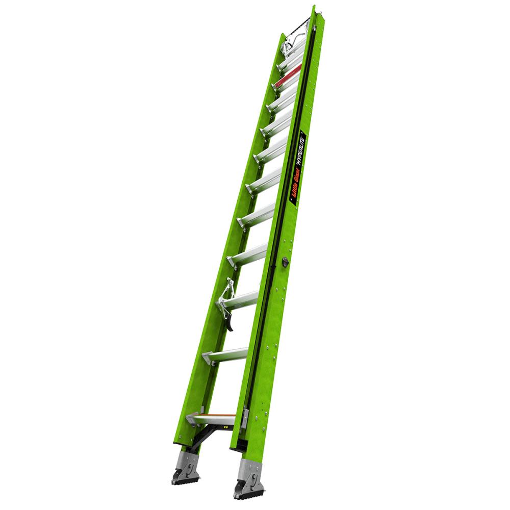 Little Giant Safety HyperLite 24 Ft. – IAA Fiberglass Extension Ladder with CH V-Rung and Claw - Ascmtools