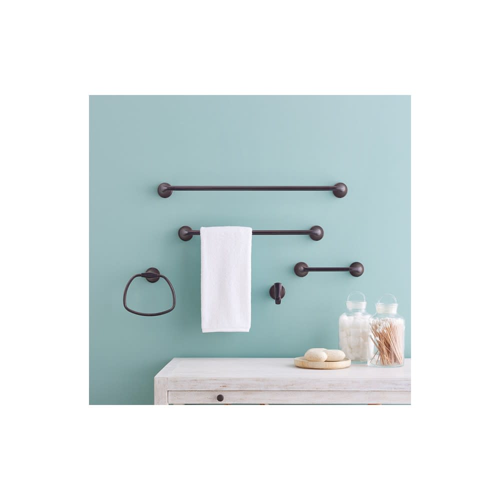 Moen Tiffin Towel Bar Bronze 18″ with Press & Mark Stamp - Ascmtools