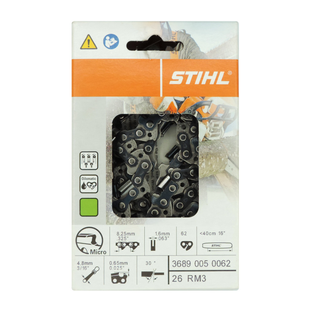 Stihl 16″ Oilomatic Rapid Micro 3 26RM3-62E Saw Chain - Ascmtools