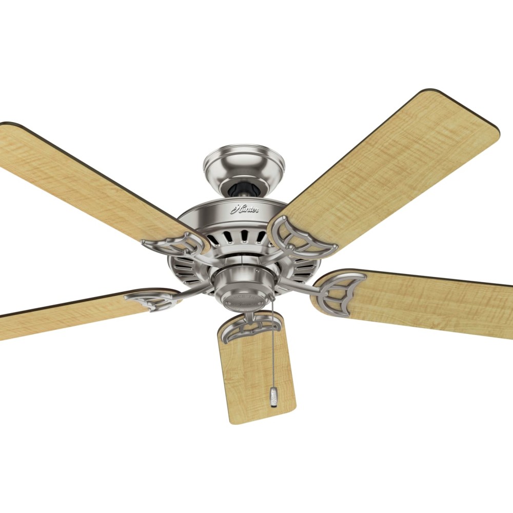 Hunter Fan Studio Series Ceiling Fan 52″ Brushed Nickel Cherry - Ascmtools