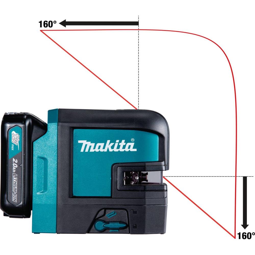 Makita 12V Max CXT Self Leveling Cross Line Red Beam Laser Kit - Ascmtools