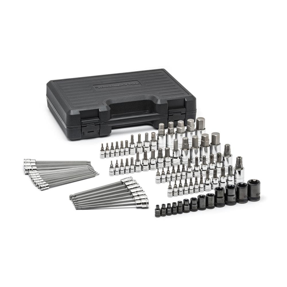 GEARWRENCH Master SAE/Metric and TORX Bit Socket Set 84 pc 1/4 3/8 & 1/2 In. Drive - Ascmtools