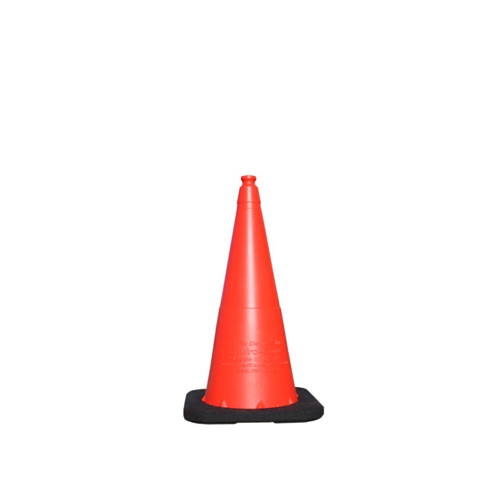 Vizcon Orange 28″ Enviro Cone with Recycled 7 lbs Rubber Base - Ascmtools