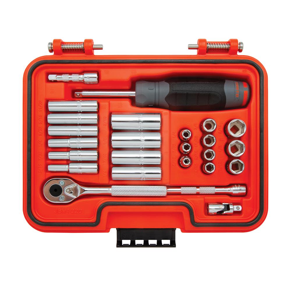 Proto Socket Set 1/4 DR SAE 6pt 25pc - Ascmtools