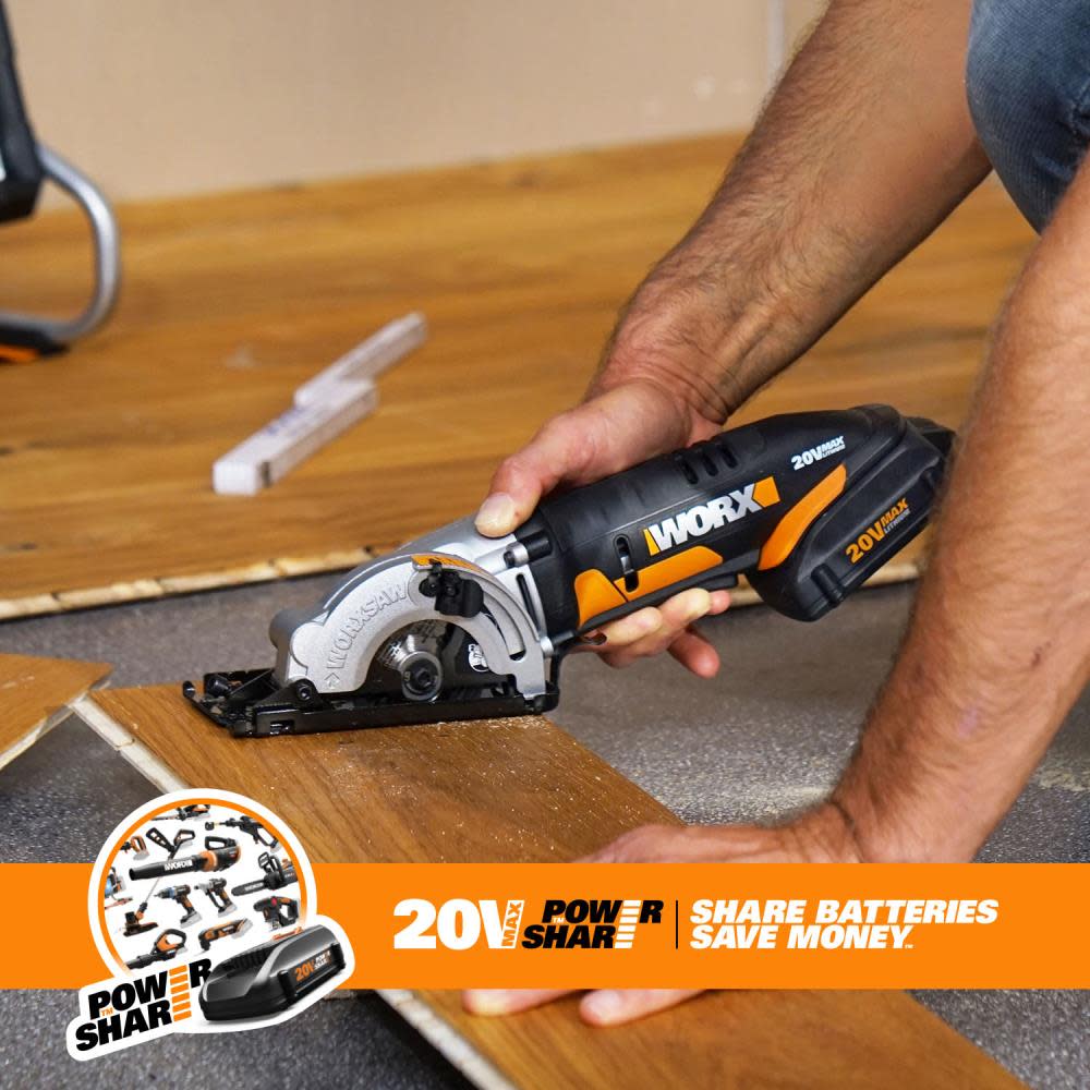 Worx 20v 6-1/2″ Circular Saw ExacTrack Kit - Ascmtools
