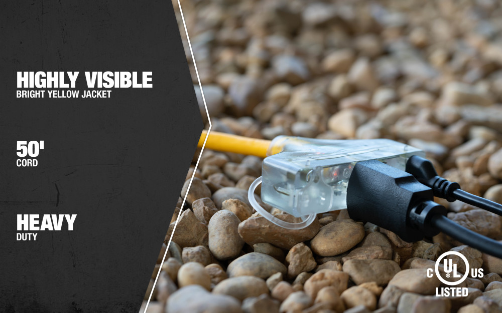 Southwire Cold Weather 3 Outlet Extension Cord 12/3 25′ - Ascmtools