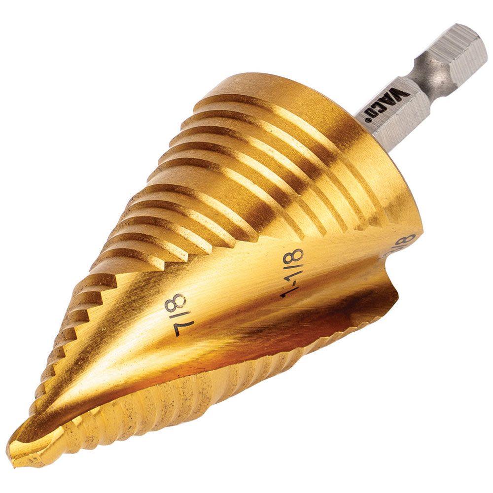 Klein Tools 7/8″ to 1 3/8″ Step Drill Bit VACO - Ascmtools