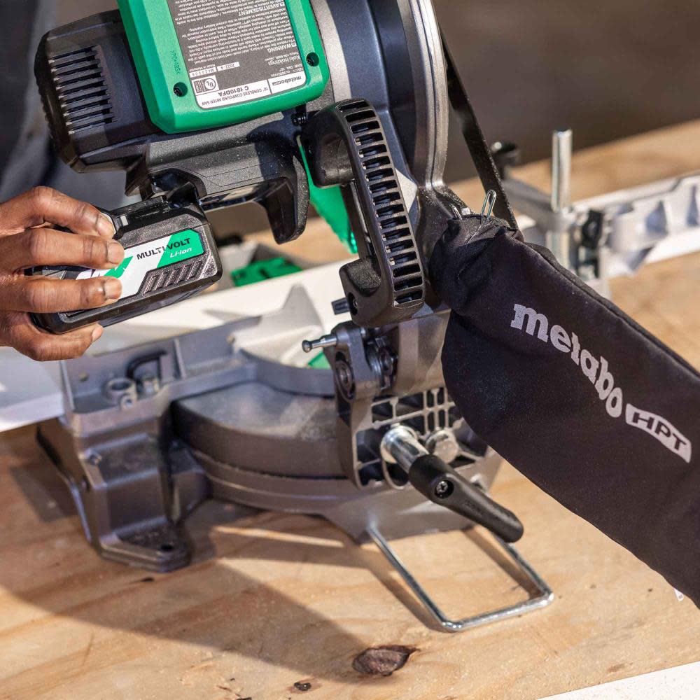 Metabo HPT 18V MultiVolt Cordless 10 Inch Single Bevel Miter Saw - Ascmtools