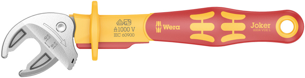 Wera Tools 6004 Joker VDE L VDE-Insulated Self-Setting Spanner - Ascmtools