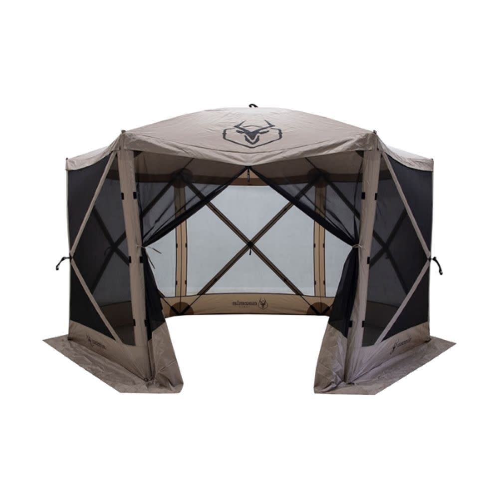 Gazelle G6 Gazebo 6 Sided 124 X 124″ Portable Desert Sand - Ascmtools