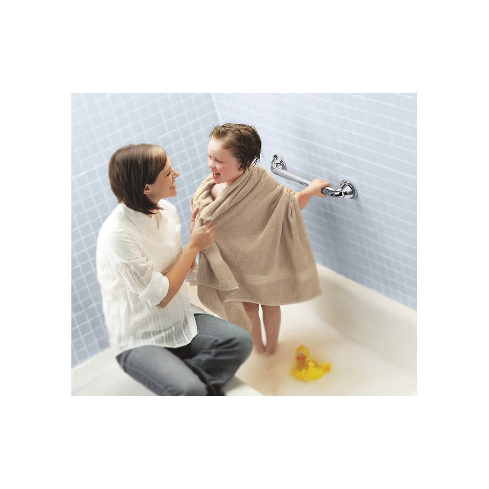 Moen Home Care Chrome Steel 16″ Designer Elite Grab Bar - Ascmtools