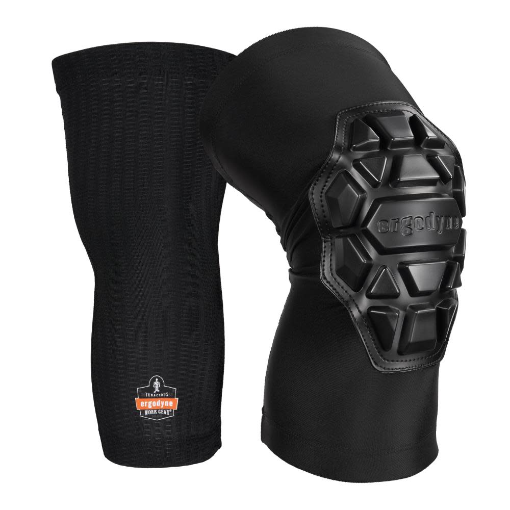 Ergodyne ProFlex 550 Padded Knee Sleeve 3 Layer Foam Cap Black S/M - Ascmtools