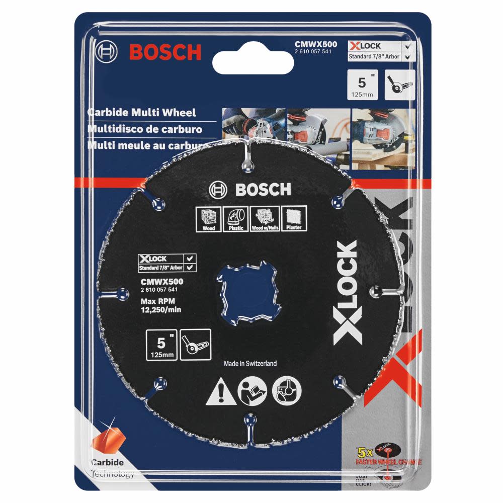 Bosch X LOCK Carbide Multi Wheel 5″ - Ascmtools