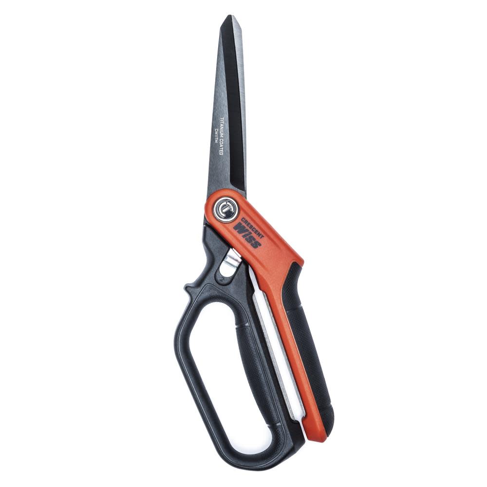 Crescent Wiss 11″ Tradesman Shears Single Ring Heavy Duty Titanium Coated - Ascmtools