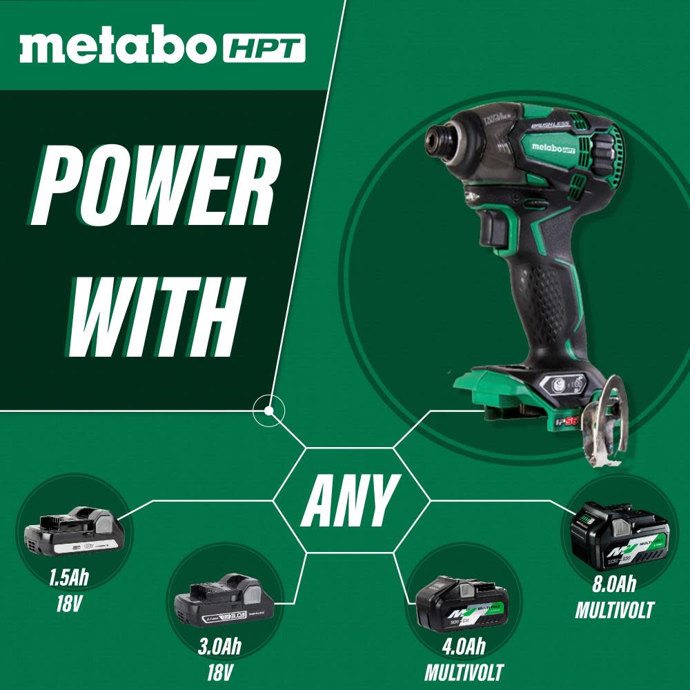 Metabo HPT 18V BL Triple Hammer Impact Driver Kit - Ascmtools