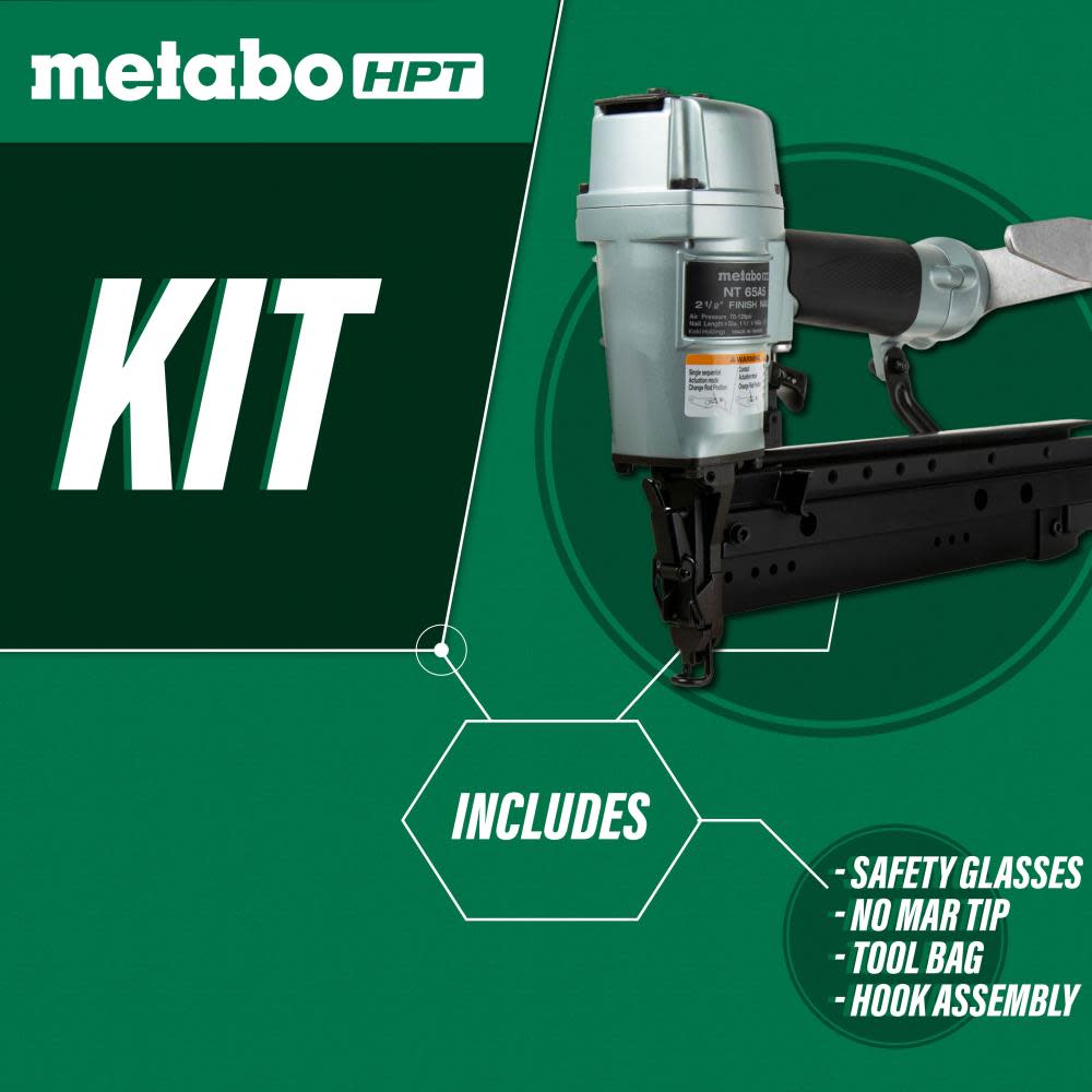 Metabo HPT 2-1/2″ 16-Gauge Pro Finish Nailer - Ascmtools