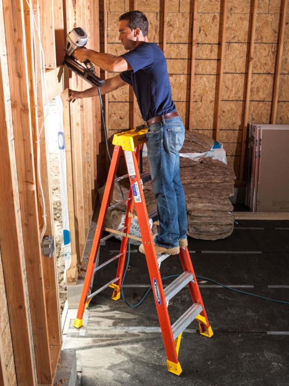 Werner 6ft Type IA Fiberglass Step Ladder 6206 - Ascmtools