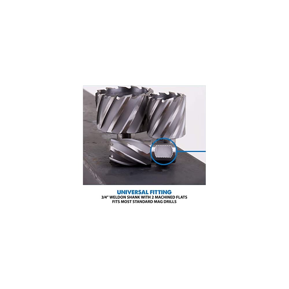 Evolution Power Tools 1″ Depth Annular HSS Mag Drill Cutter Set 6pc - Ascmtools