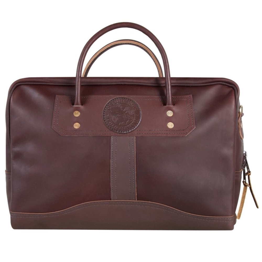 Duluth Pack 21 Liter Capacity Brown Builder’s Large Smooth Leather Briefcase - Ascmtools