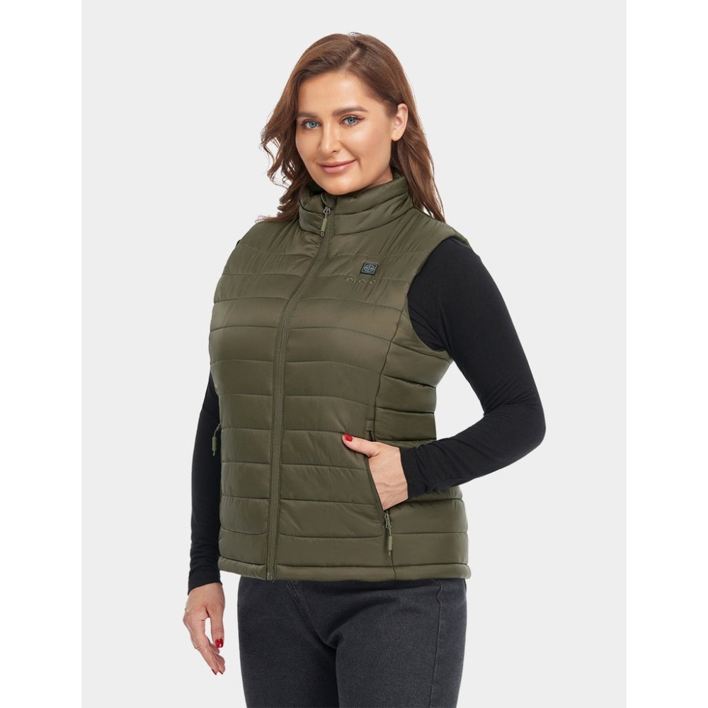 ORORO Womens Green Classic Heated Vest Kit XL - Ascmtools