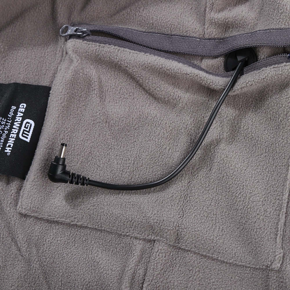 GEARWRENCH Mens Gray Heated Fleece Jacket Kit XL - Ascmtools